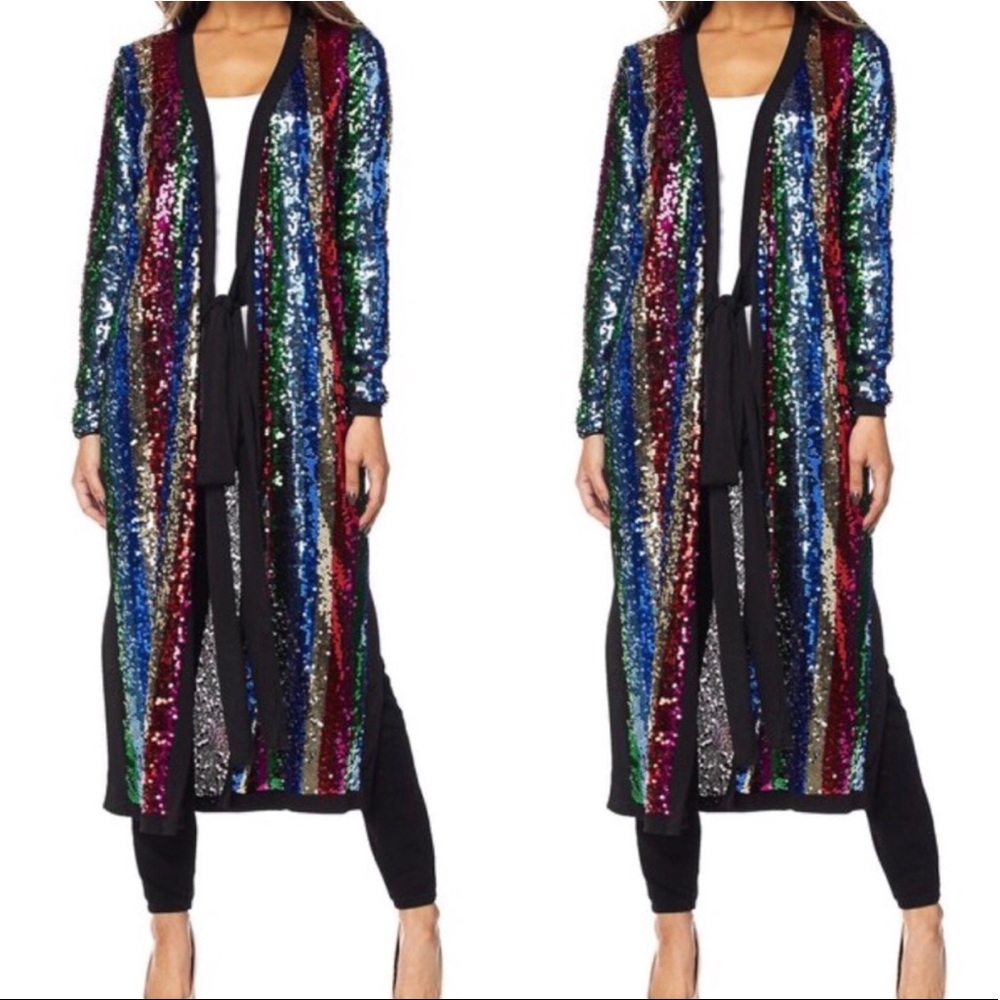 LAST ONE!! Rainbow Sequin midi dress/duster. - Picture 4 of 8